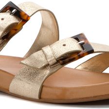 Johnston & Murphy Jill Gold Metallic Suede