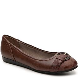 Incaltaminte Femei LifeStride Nero Leather Ballet Flat Brown