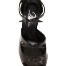Incaltaminte Femei Delman Drue Bow Tied Heeled Sandal BLACK CALFSKIN-NAPPA