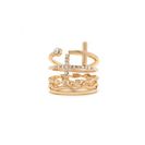 Bijuterii Femei Forever21 Twisted Classic Ring Set Goldclear