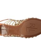 Incaltaminte Femei LAUREN Ralph Lauren Skyla Ralph Lauren GoldPolo Tan Metallic Kid SkinElko Nubuck