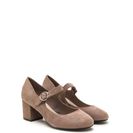 Incaltaminte Femei CheapChic Retro Siren Chunky Mary Jane Heels Lttaupe