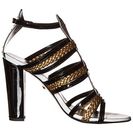 Incaltaminte Femei Just Cavalli Calf and Patent Leather with Laminated Leather Off-White