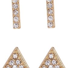 14th & Union Geometric Stud Earrings - Set of 2 CLEAR-GOLD