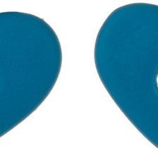 Marc by Marc Jacobs Colored Hole Punch Heart Stud Earrings TURKISH TILE