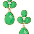 Bijuterii Femei Natasha Accessories Crystal Faceted Teardrop Dangle Earrings GREEN