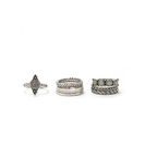 Bijuterii Femei Forever21 Twisted Ring Set Bsilvergrey
