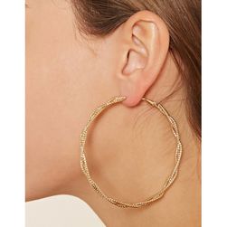Bijuterii Femei Forever21 Oversized Twisted Hoop Earrings Gold