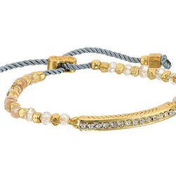 Bijuterii Femei Cole Haan Bar Beaded Pull Tie Bracelet GoldCrystalRose Quartz