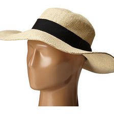 Accesorii Femei San Diego Hat Company PBM1027 Fine Weave Boater Hat with Black Ribbon Trim and Bow Natural