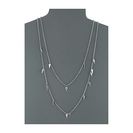 Bijuterii Femei French Connection Triangle Charm Necklace RhodiumClear Stone 1