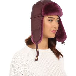 UGG Lorien Trapper Hat w/ Shearling Trim Aster Multi