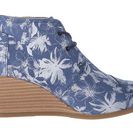 Incaltaminte Femei TOMS Desert Wedge Blue Suede Floral