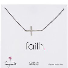 Dogeared Faith Sideways Cross Necklace NO COLOR