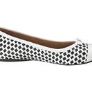 Incaltaminte Femei SoftWalk Naperville WhiteBlack Woven Soft Nappa LeatherPatent