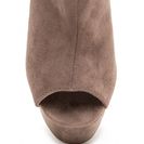 Incaltaminte Femei CheapChic In The City Chunky Peep-toe Booties Taupe