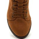 Incaltaminte Femei CheapChic Morale Boost Laced Block Heel Booties Chestnut