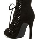 Incaltaminte Femei Legend Footwear Evelyn Caged Lace Heel Bootie Black