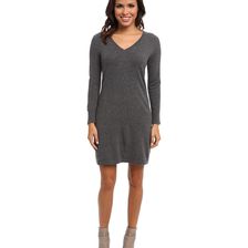 Christin Michaels 100% Cashmere Brooke Shift Dress Grey