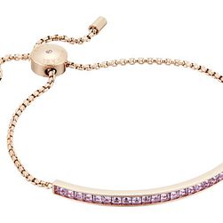 Bijuterii Femei Michael Kors Adjustable Slider Bracelet Rose GoldLavender Cubic Zirconium