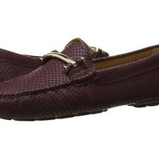 Incaltaminte Femei LAUREN Ralph Lauren Caliana Claret Metallic Debossed Faux Snake Leather