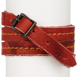 Frye Campus Wrap Leather Cuff BURNT RED