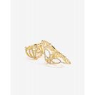 Bijuterii Femei CheapChic Filigree Rhinestone Armor Ring Met Gold