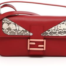 Fendi Calfskin Baguette Bag RIBES+NATURALE+PALL