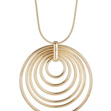 14th & Union Hoop Pendant Necklace GOLD