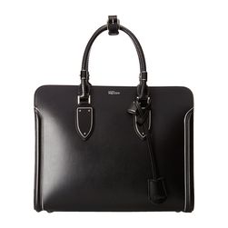 Alexander McQueen Heroine Open Tote Black/Black/Silver