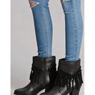 Incaltaminte Femei Forever21 Sbicca Tasseled Ankle Boots Black