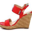 Incaltaminte Femei Jessica Simpson Jeisha Watercolor Wedge Sandal Red Multi