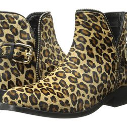 Incaltaminte Femei Just Cavalli Leopard Pony Hair Ankle Boot Leather Brown