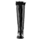 Incaltaminte Femei Sergio Rossi Leather Reptile Embossed Boot Black