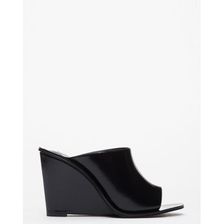 Incaltaminte Femei Forever21 Faux Leather Wedges Black