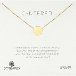 Dogeared Centered Large Circle Soldered Necklace Gold Dipped