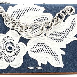 Miu Miu Club Denim Bag BLU+BIANCO