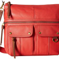 Fossil Morgan N/S Top Zip Brick Red
