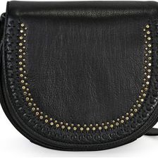 Rebecca Minkoff Whipstitch Astor Leather Saddle Bag - Black N/A