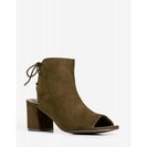 Incaltaminte Femei CheapChic Talk The Talk Bootie Olive