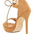 Incaltaminte Femei Elegant Footwear Dotty Platform Lace-Up Sandal CAMEL