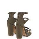 Incaltaminte Femei CheapChic Strap In Chunky Caged Faux Nubuck Heels Olive