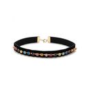Bijuterii Femei Forever21 Velvet Rhinestone Choker Goldblack