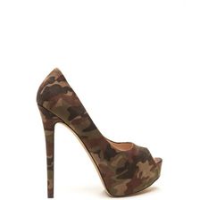 Incaltaminte Femei CheapChic High Voltage Camo Platform Pumps Camouflage