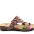 Incaltaminte Femei Spring Step Tia Wedge Sandal GreyPinkGreen