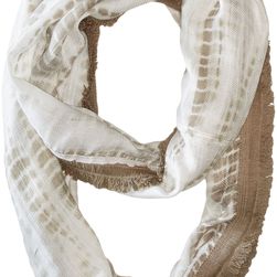 Michael Stars Feather Fringe Eternity Scarf Oyster