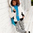 Gecă fleece cu motiv "animal" 