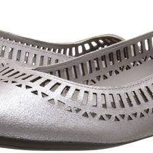 Rockport Total Motion 20mm Lazer Cutout Ballet Smog/Silver Pearl