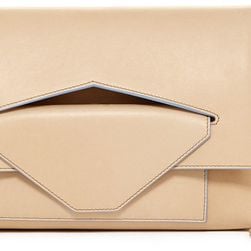 Oscar de la Renta Grace Edge Shoulder Bag KHKI-PERIW