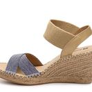 Incaltaminte Femei White Mountain Laugh Line Wedge Sandal Denim BlueTan